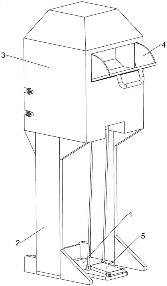 Environment-friendly waste battery recycling box for streets