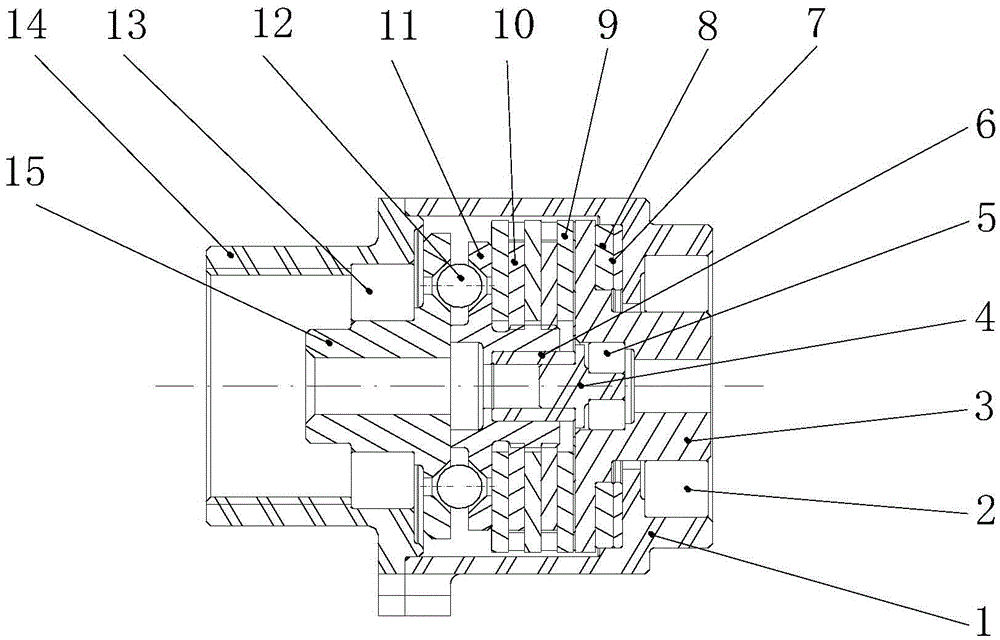 Automatic clutch device with constant-power flow direction