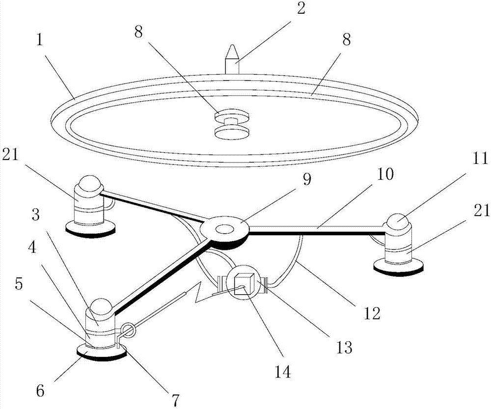 Hydraulic placing bracket for horizontal cable