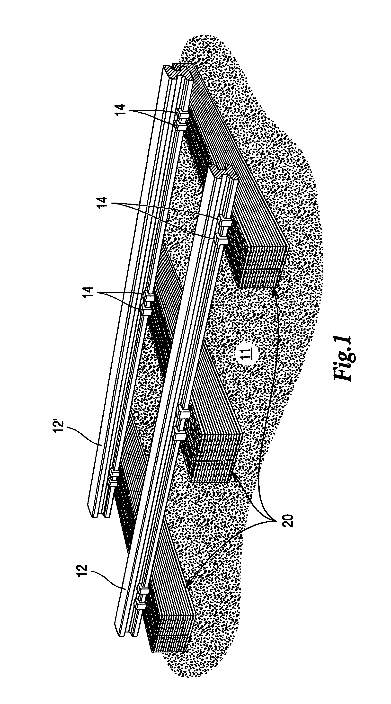 Tire tread railroad tie