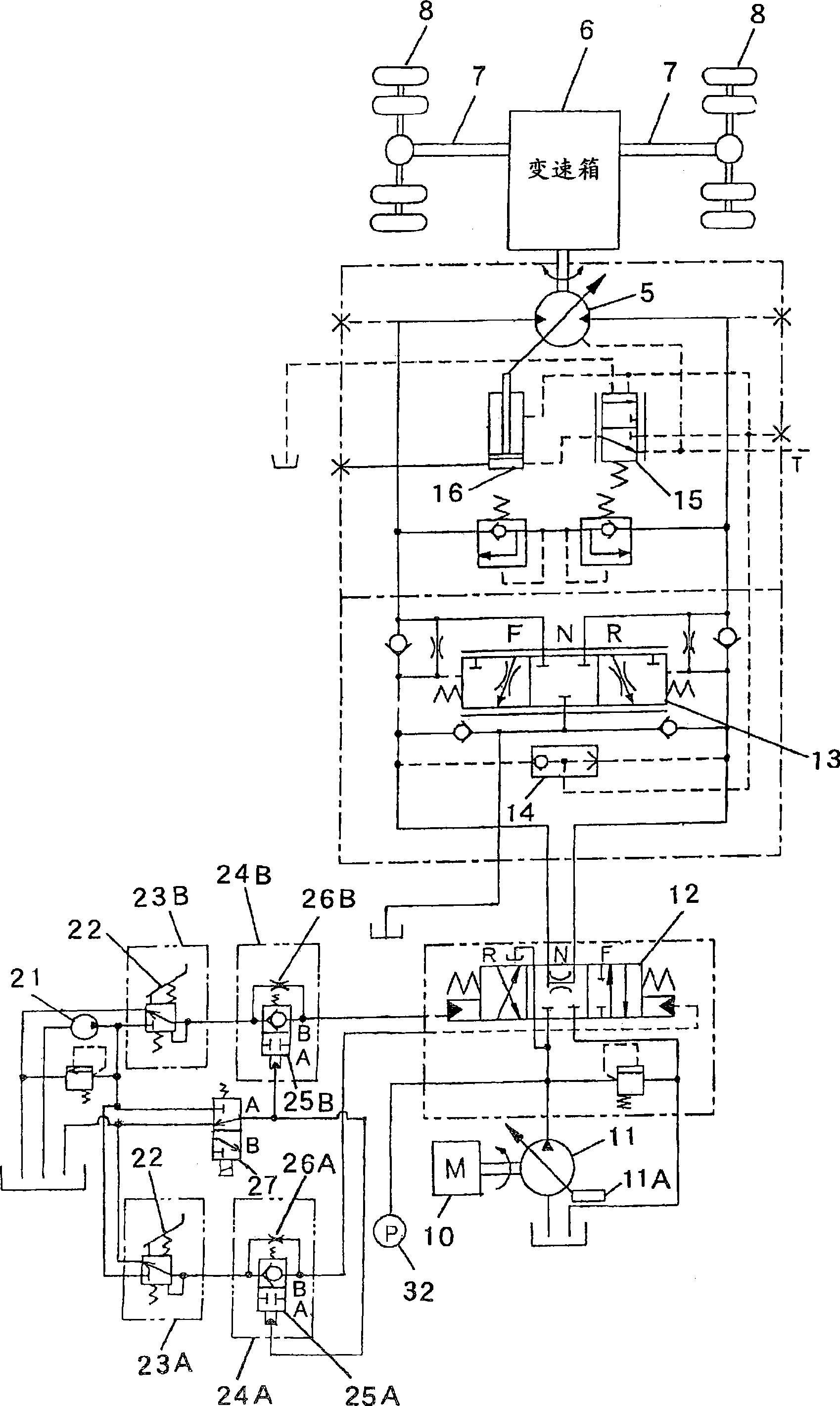 Travel controller of hydraulic drive vehicle