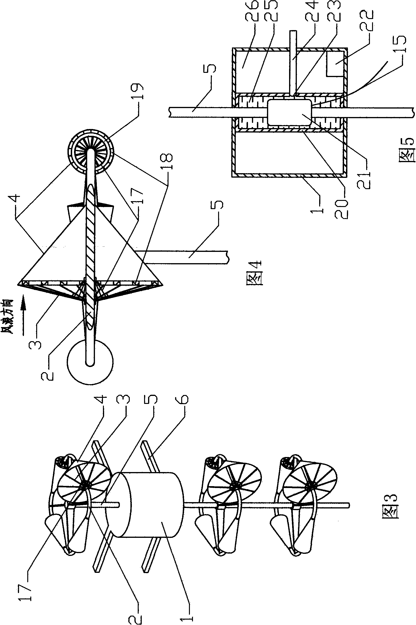 Array type sea breeze, sea wave double-acting electric generating apparatus