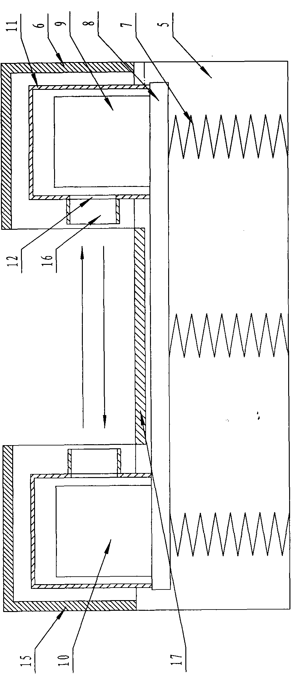 Gas concentration detection system capable of working under explosion environment of explosive