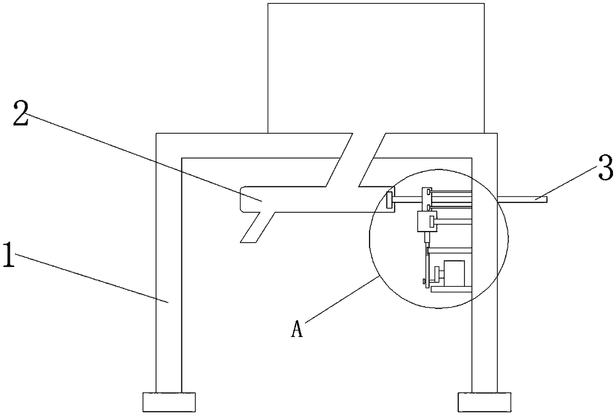 Glue spraying device for wood chip tray processing