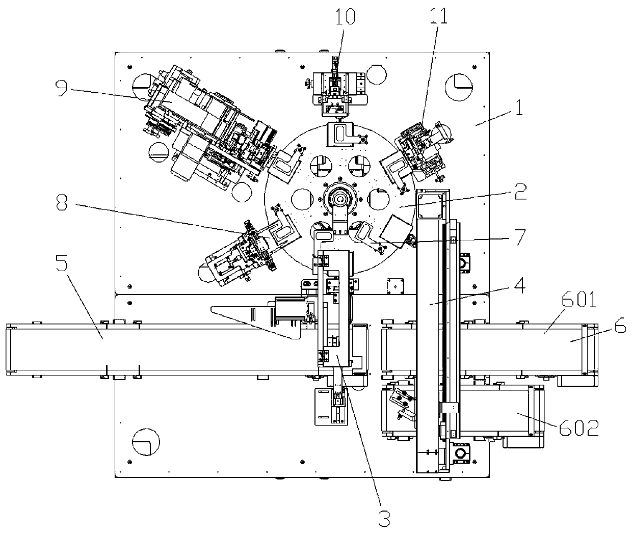 Automatic head glue pasting machine