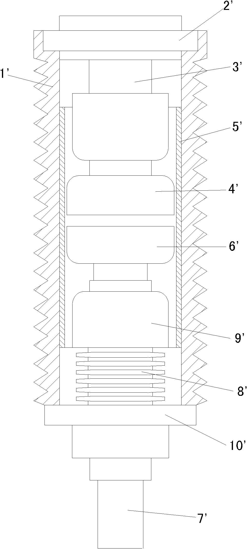 Three-station vacuum arc extinguish chamber for all-solid switch cabinet