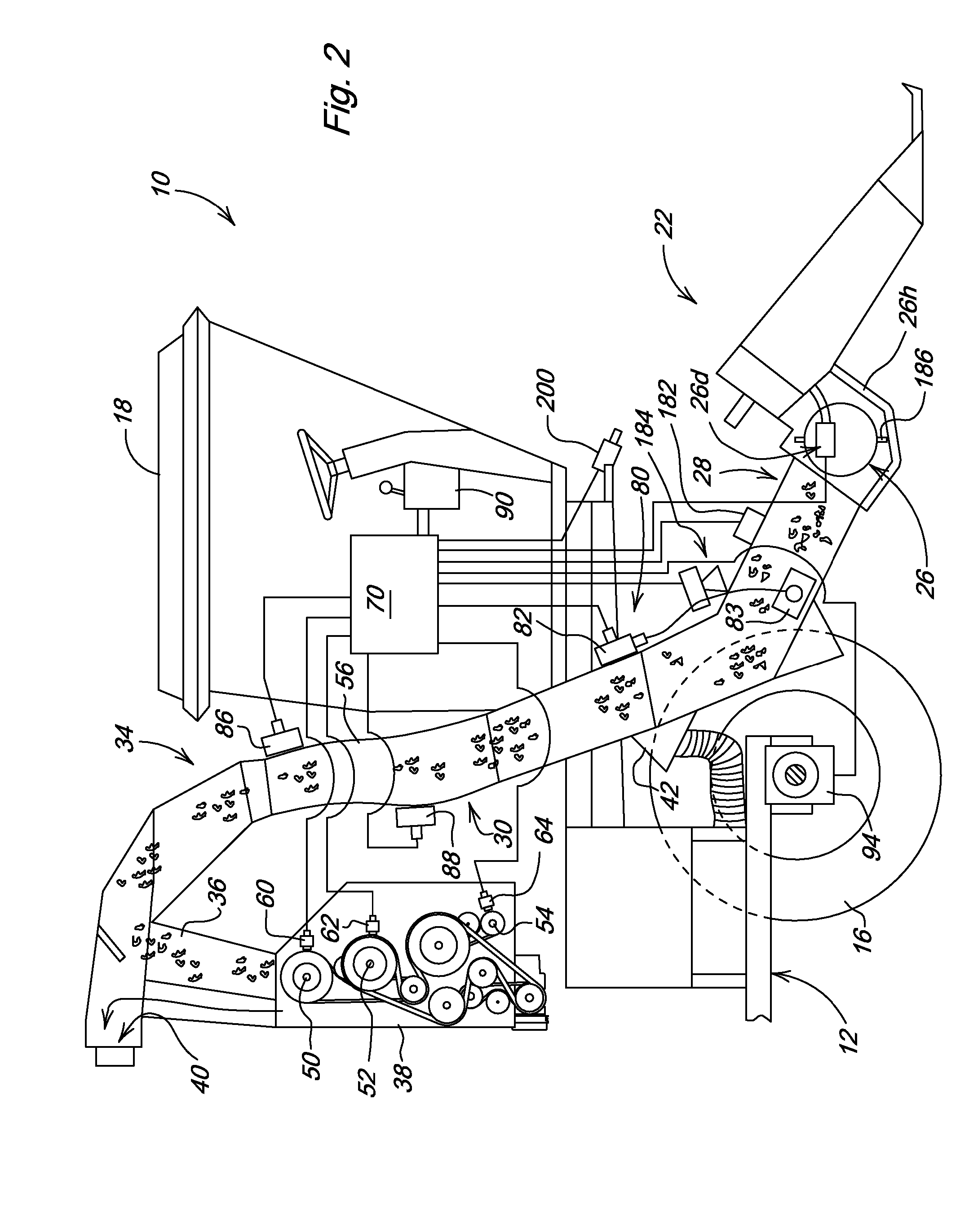 Conveying Duct Monitor System for Controlling Harvester Speed