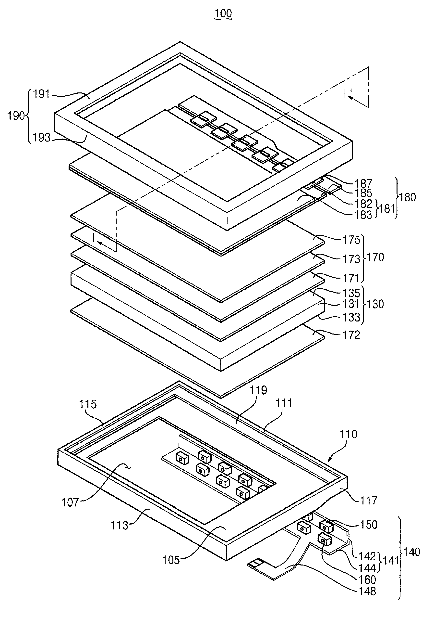 Light-emitting module and display apparatus having the same