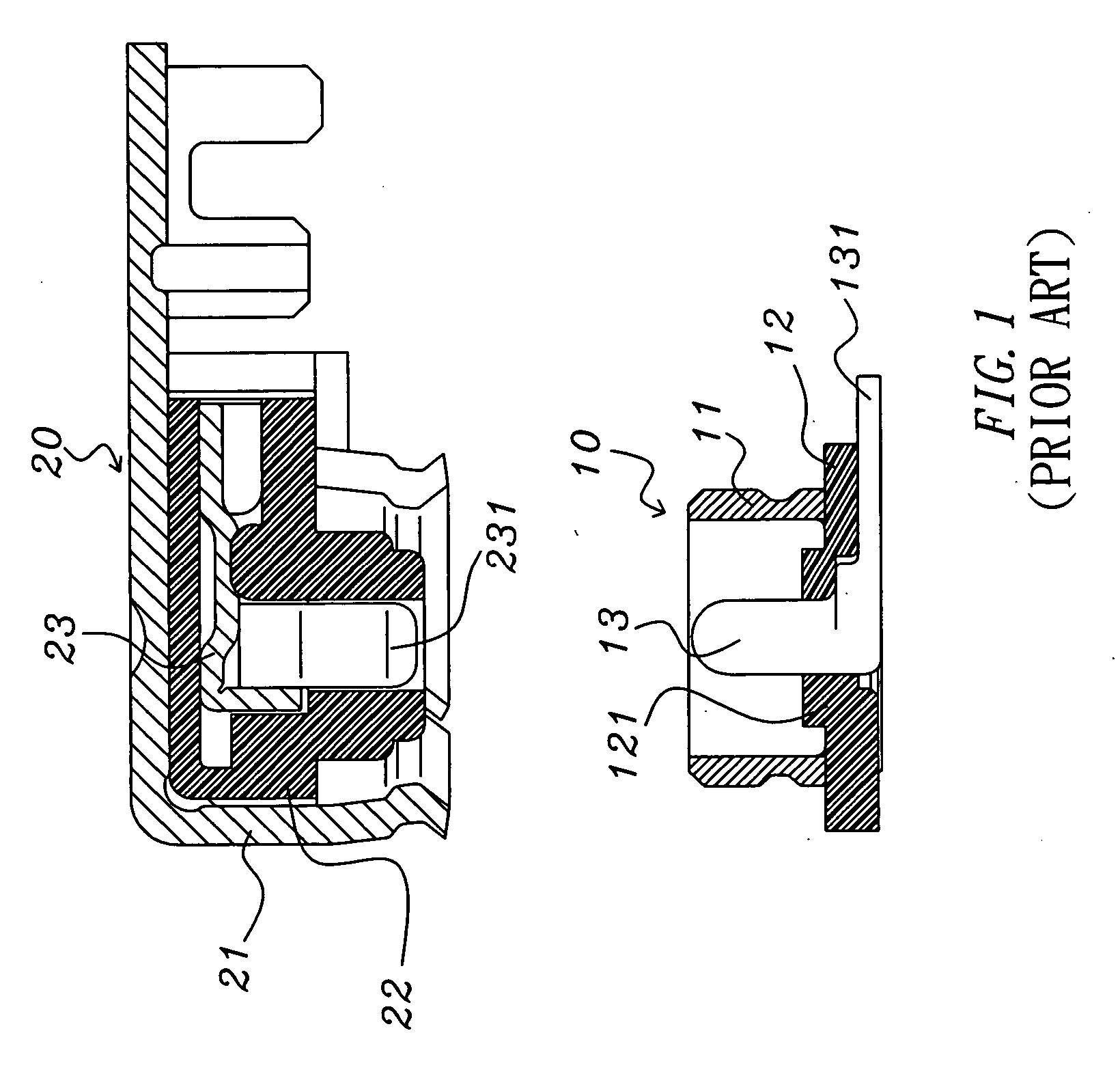 RF microwave connector for telecommunication