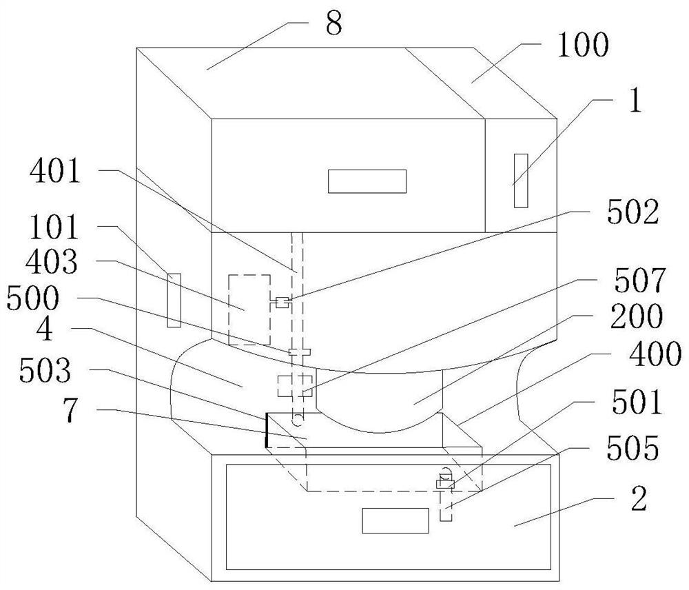 A wall-mounted ultrasonic cleaning device