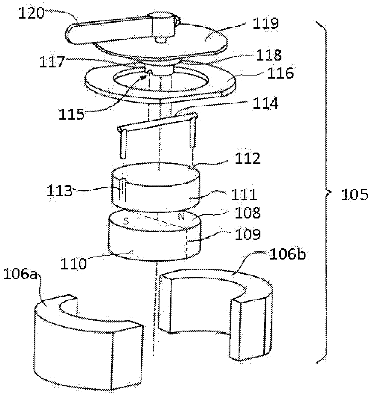 Rotary switchable multi-core element permanent magnet-based apparatus