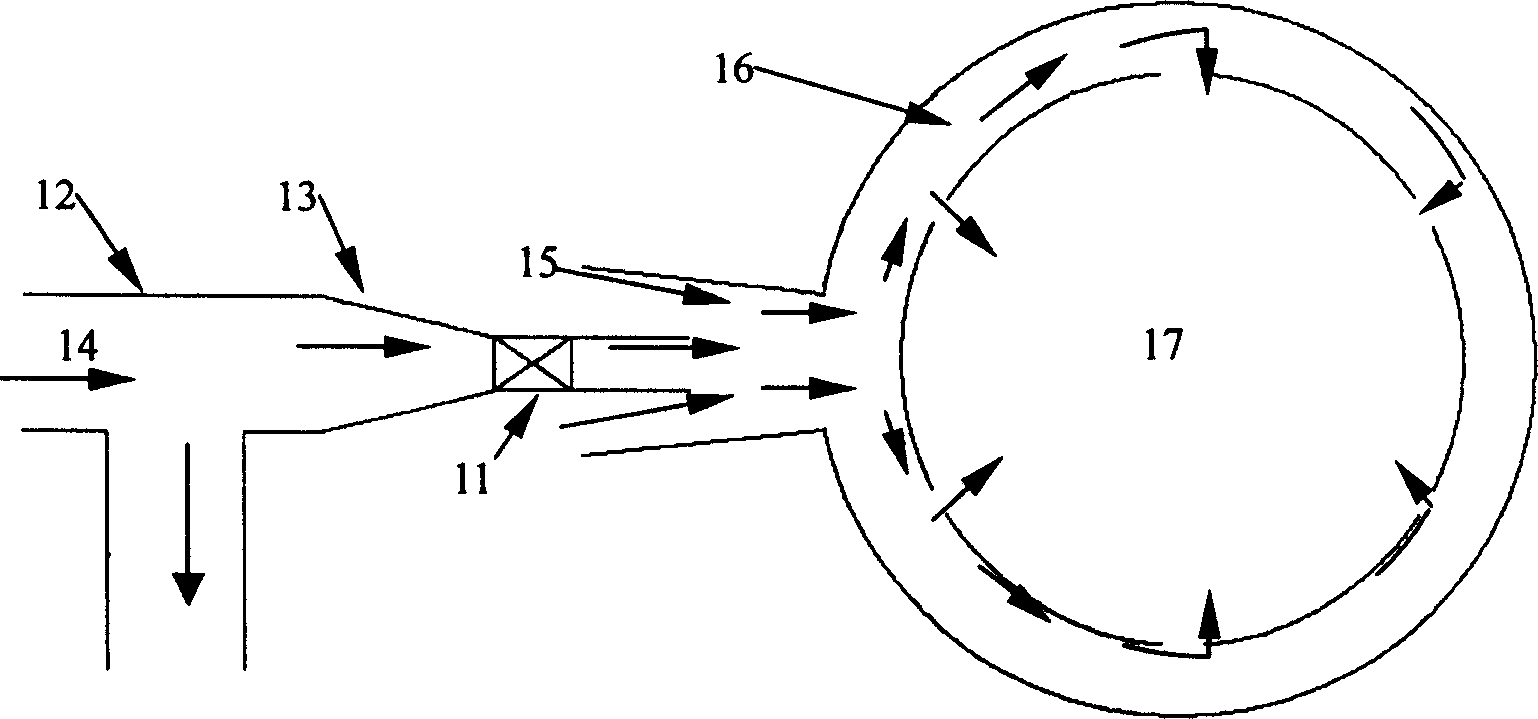 Gasifying device for recycling biomass for engine exhaust