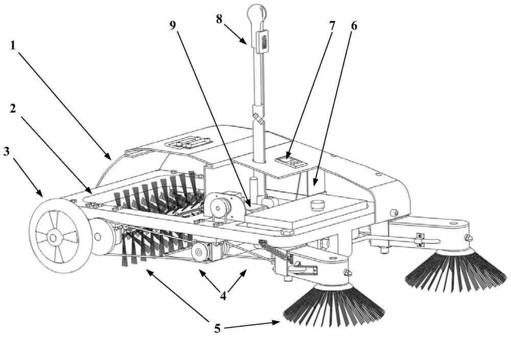 Mobile monitoring sweeper for production data of laying hen house