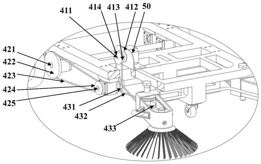 Mobile monitoring sweeper for production data of laying hen house