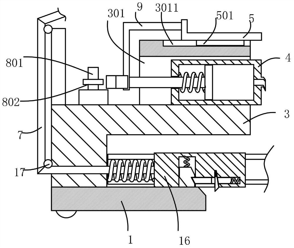 A device for automatically sticking floor tiles in building construction and its application method