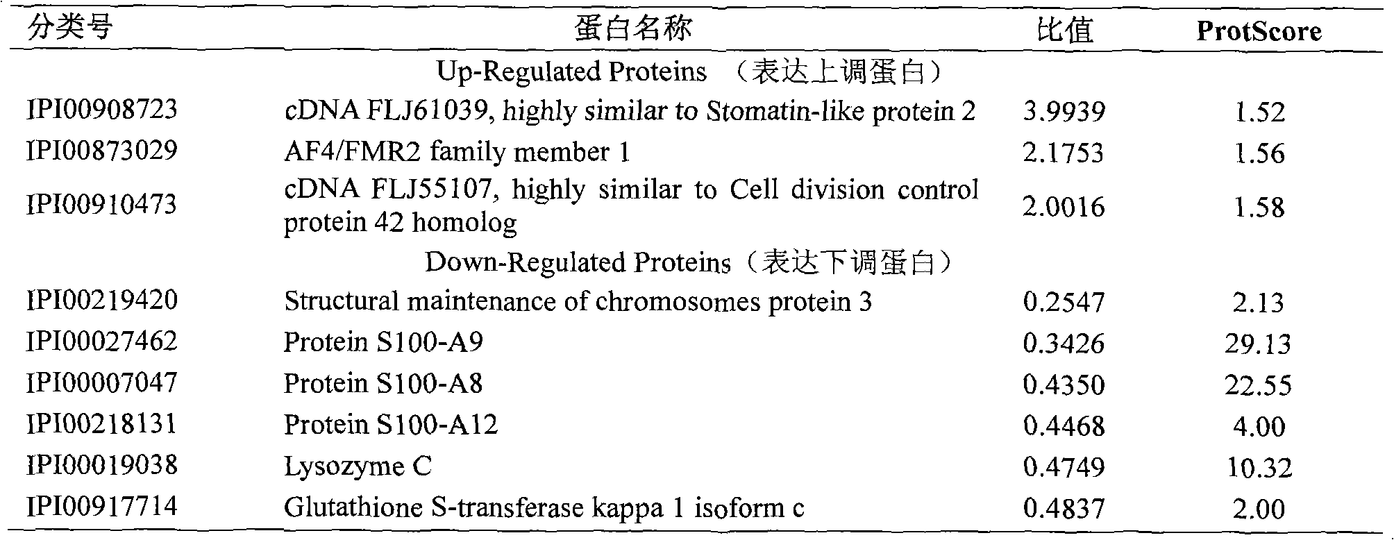 Stage protein expression difference spectrum model for systemic lupus erythematosus and construction method