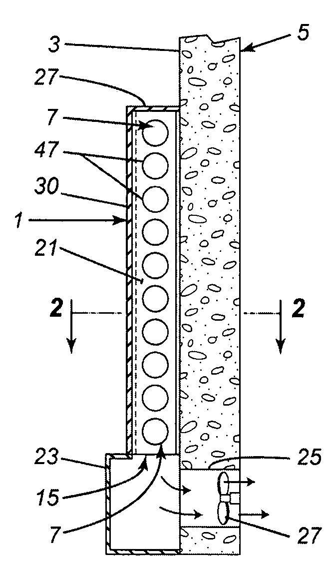 Method and apparatus for preheating ventilation air for a building