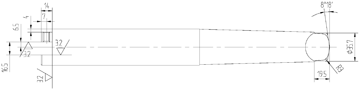 Precision machining method for blind holes of oil cylinder piston