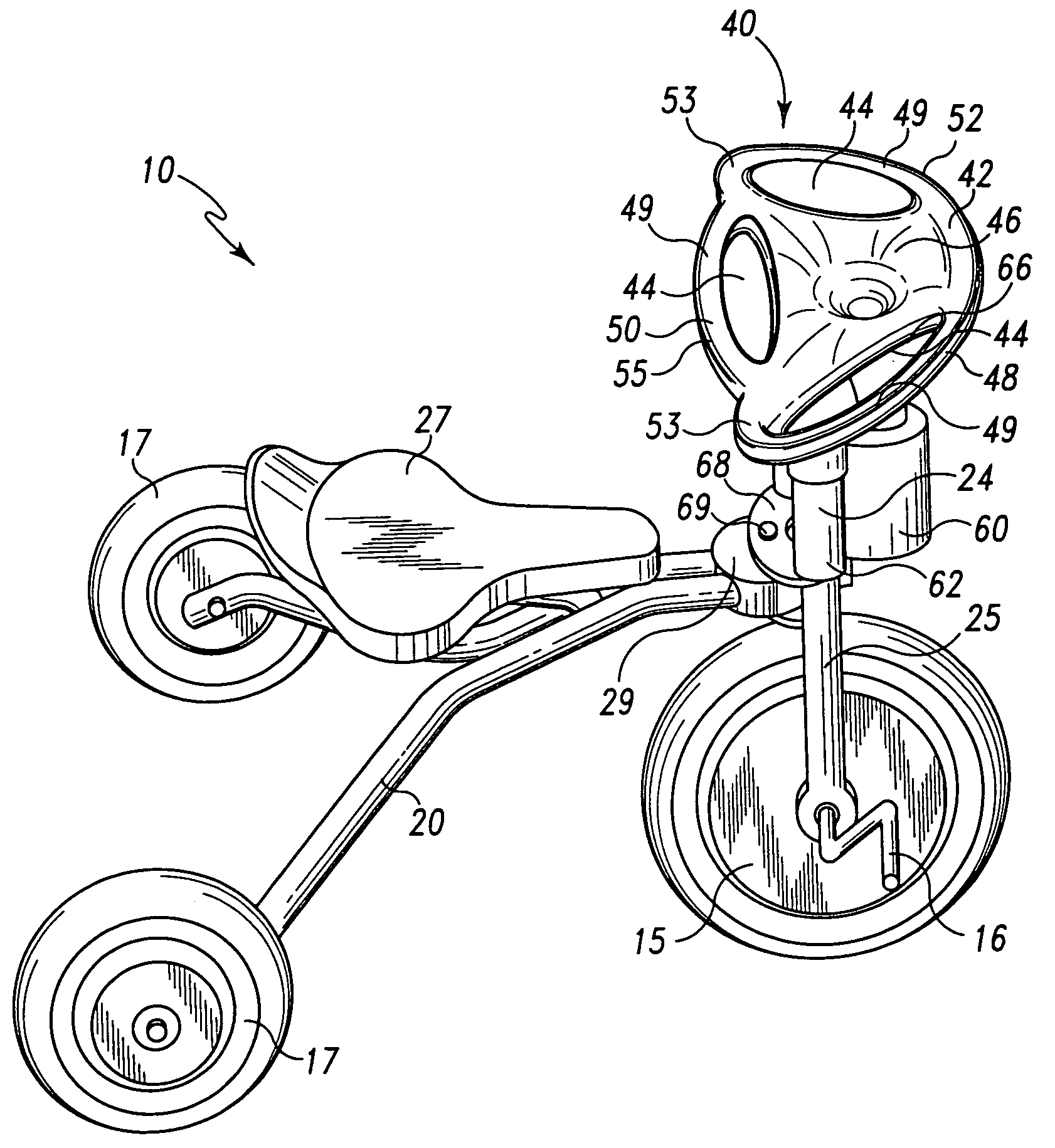 Tricycle and steering assembly