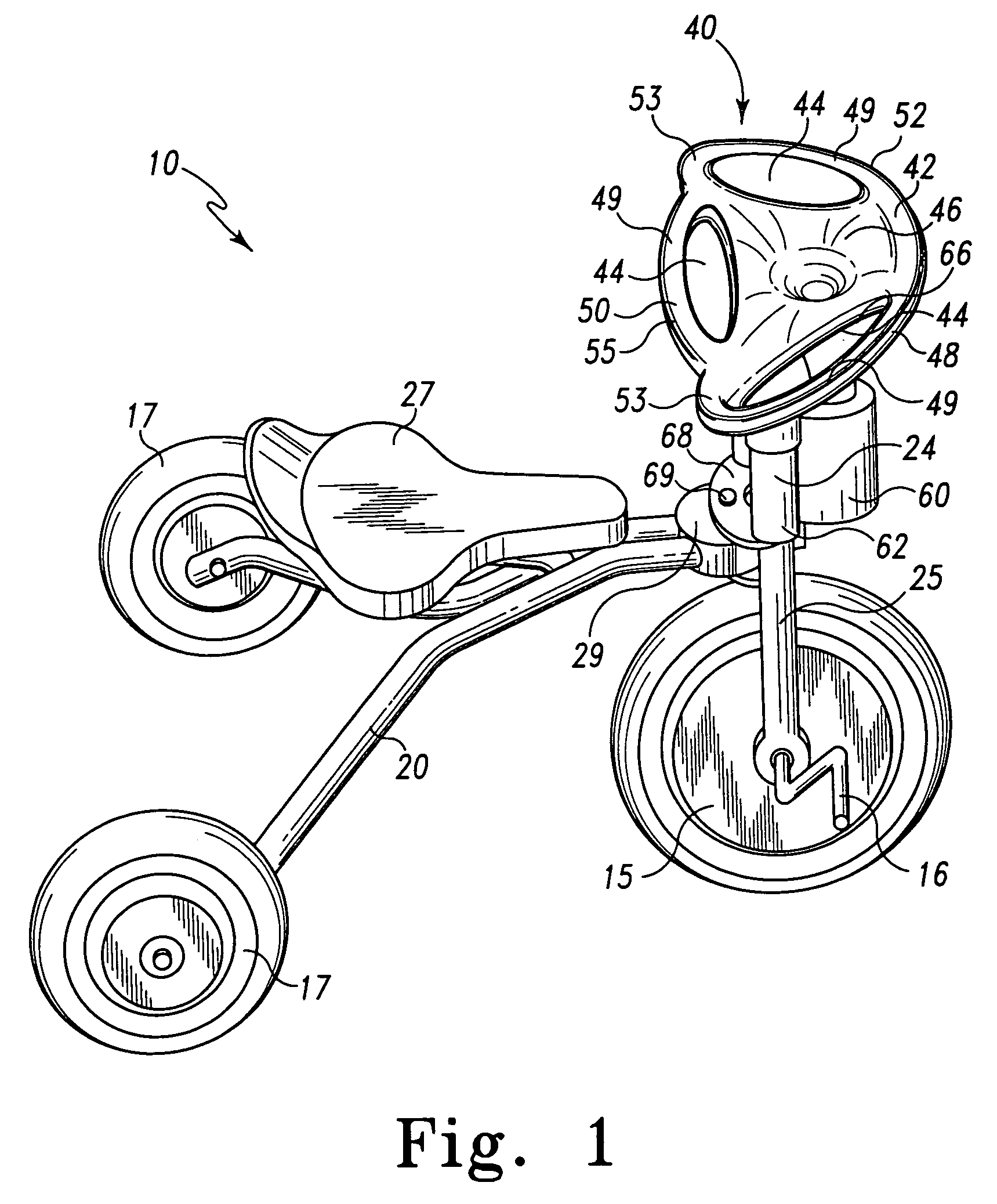 Tricycle and steering assembly