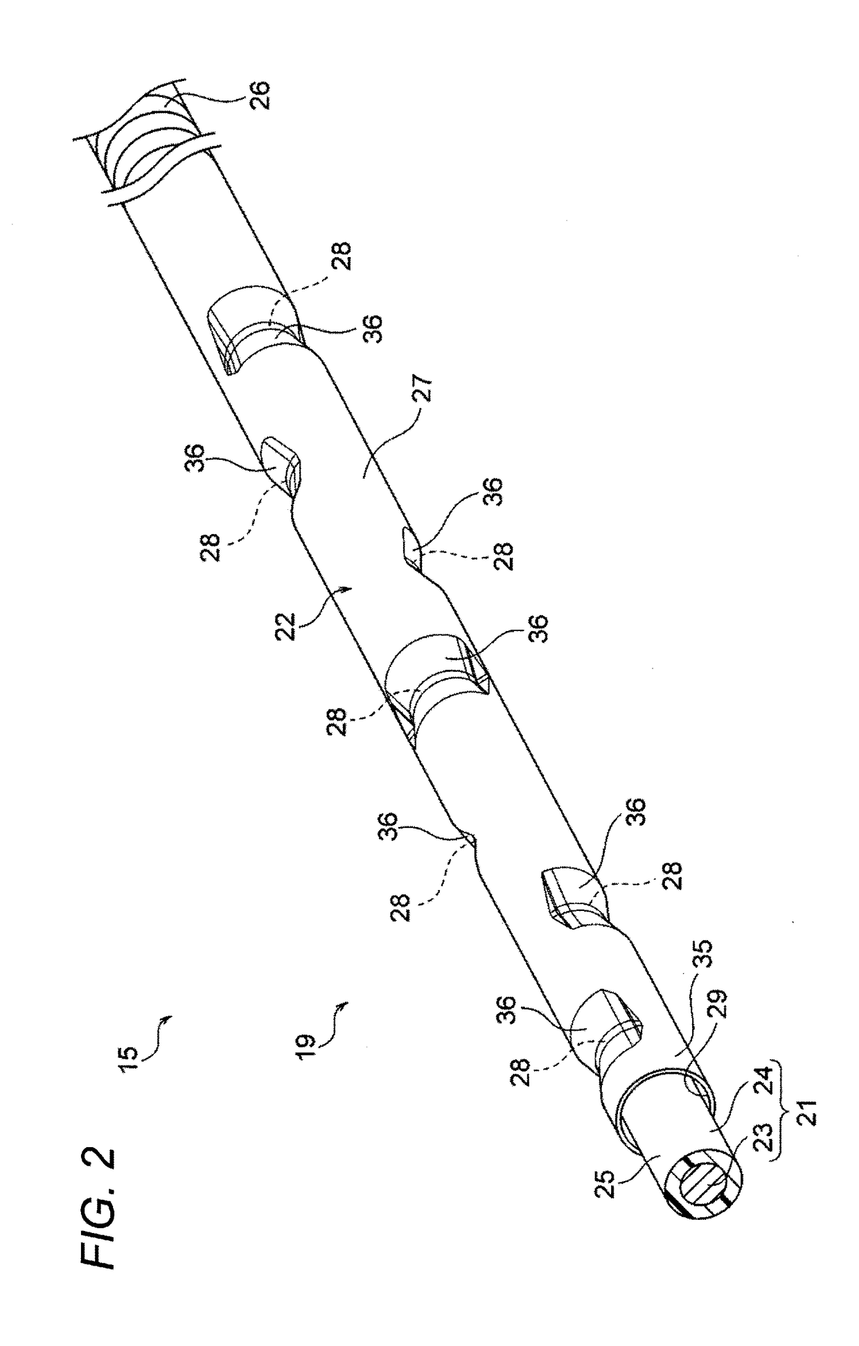 Exterior member and wire harness