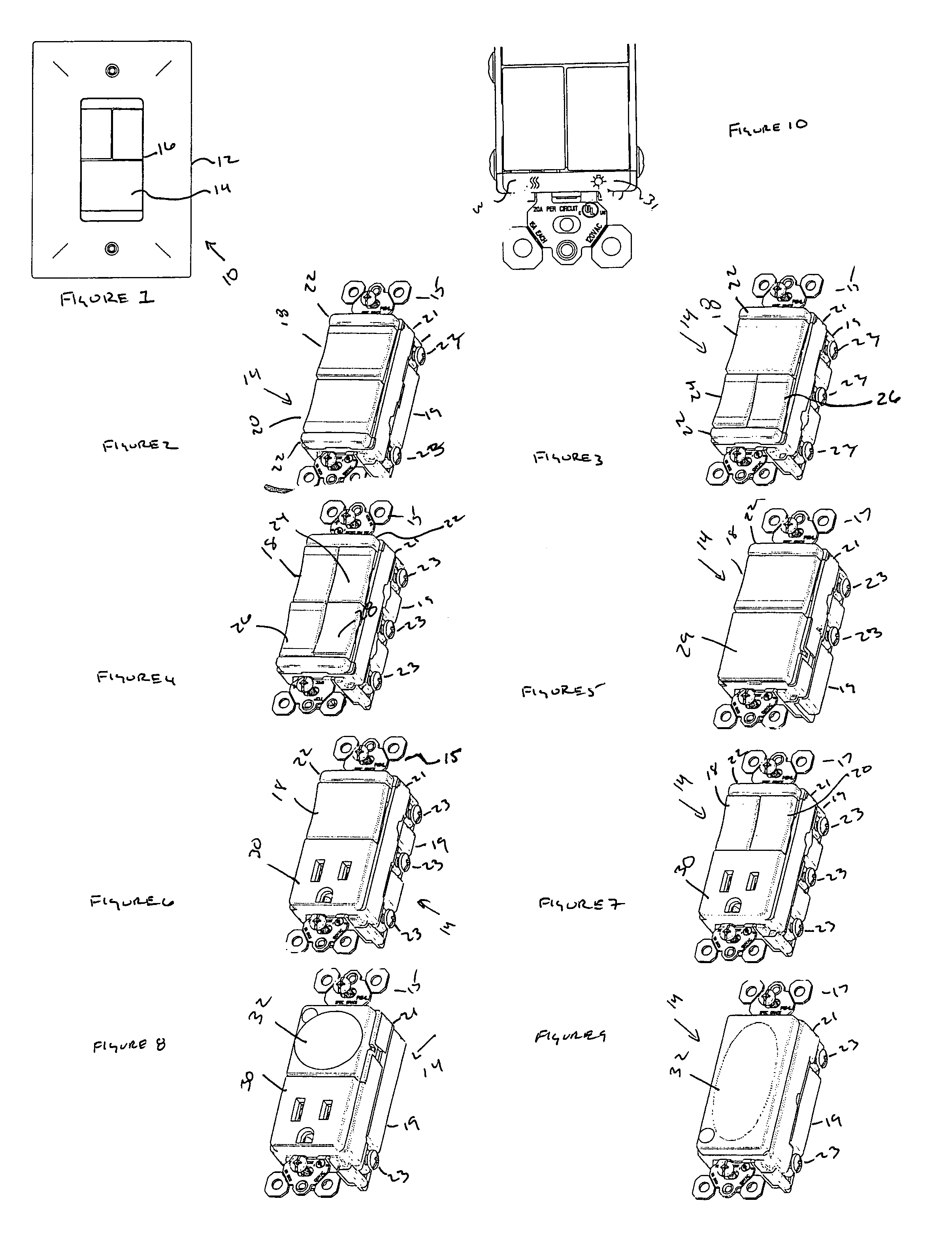 Modular device wall plate