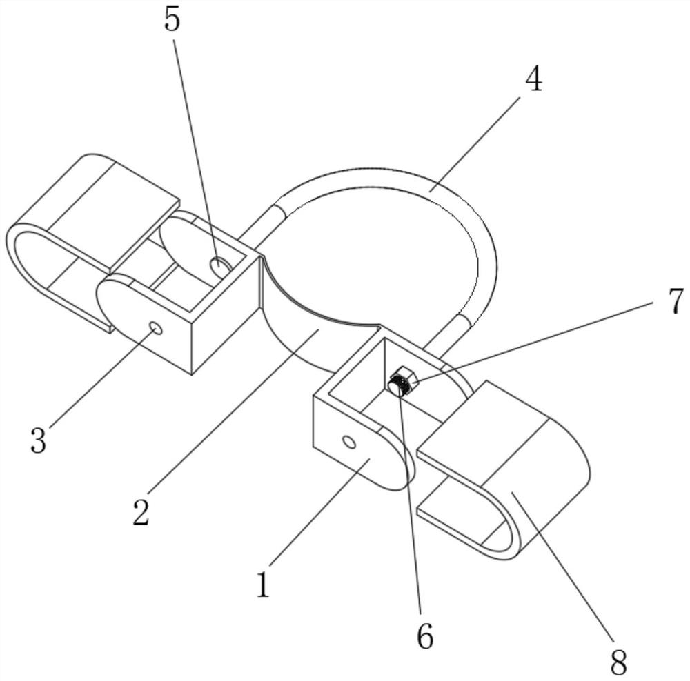 Vertical pipeline mounting support for circular concrete column and mounting method