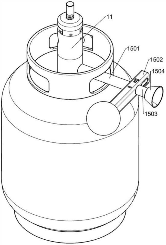 Adjustable ammonium phosphate salt dry powder fire extinguishing device