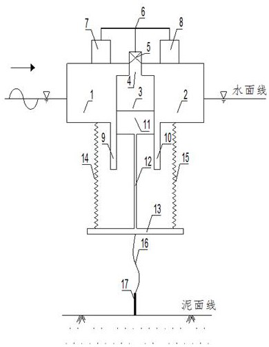 Floating type jetty and oscillating gas chamber power generator