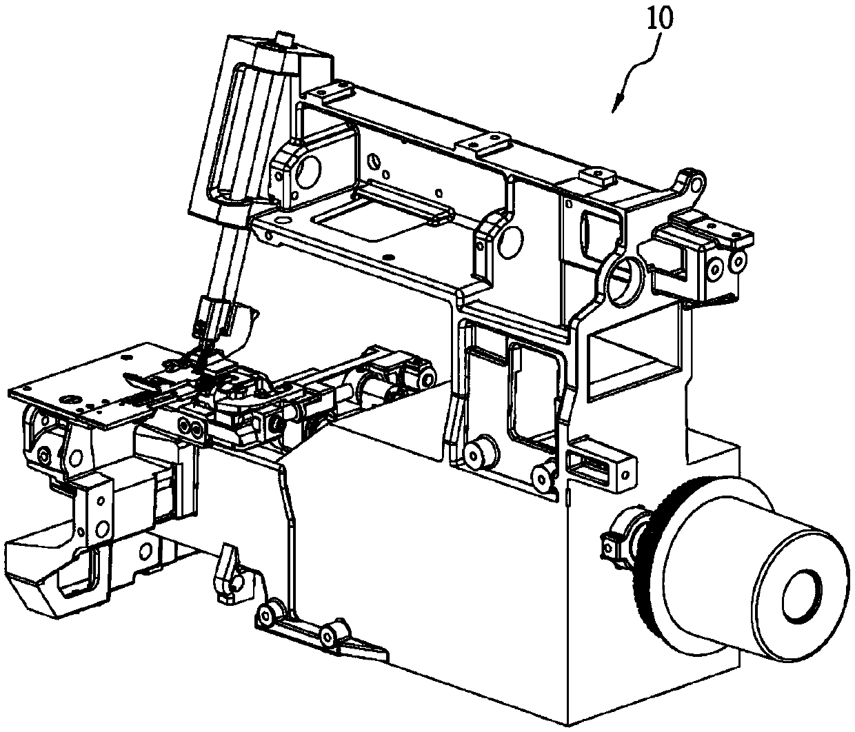 Cloth feeding tooth stabilizing mechanism for sewing machines