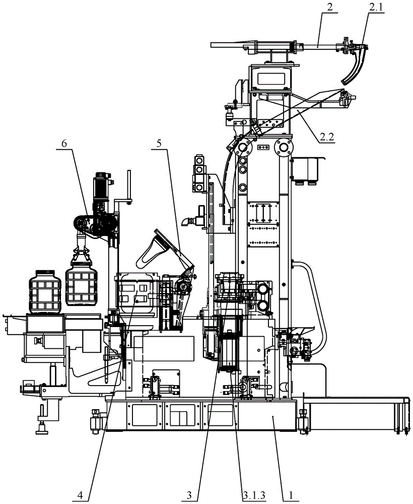 Bottle-making machine and production process for making extra-large glass bottles