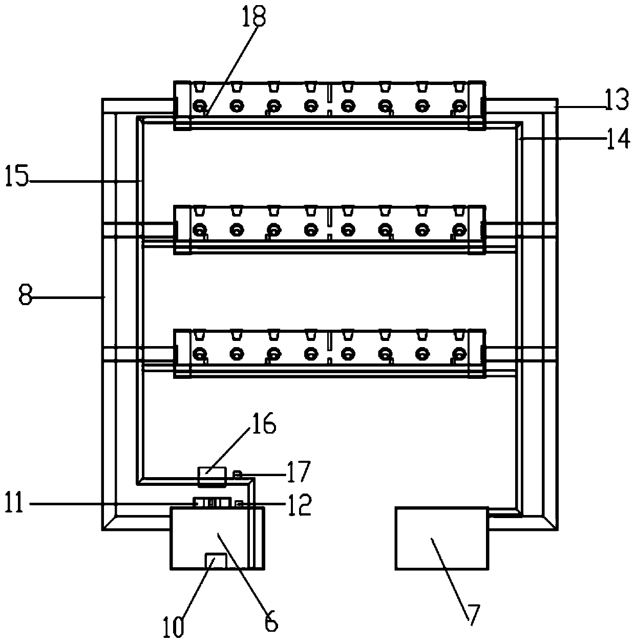 Intelligent vegetable aerial fog planting device