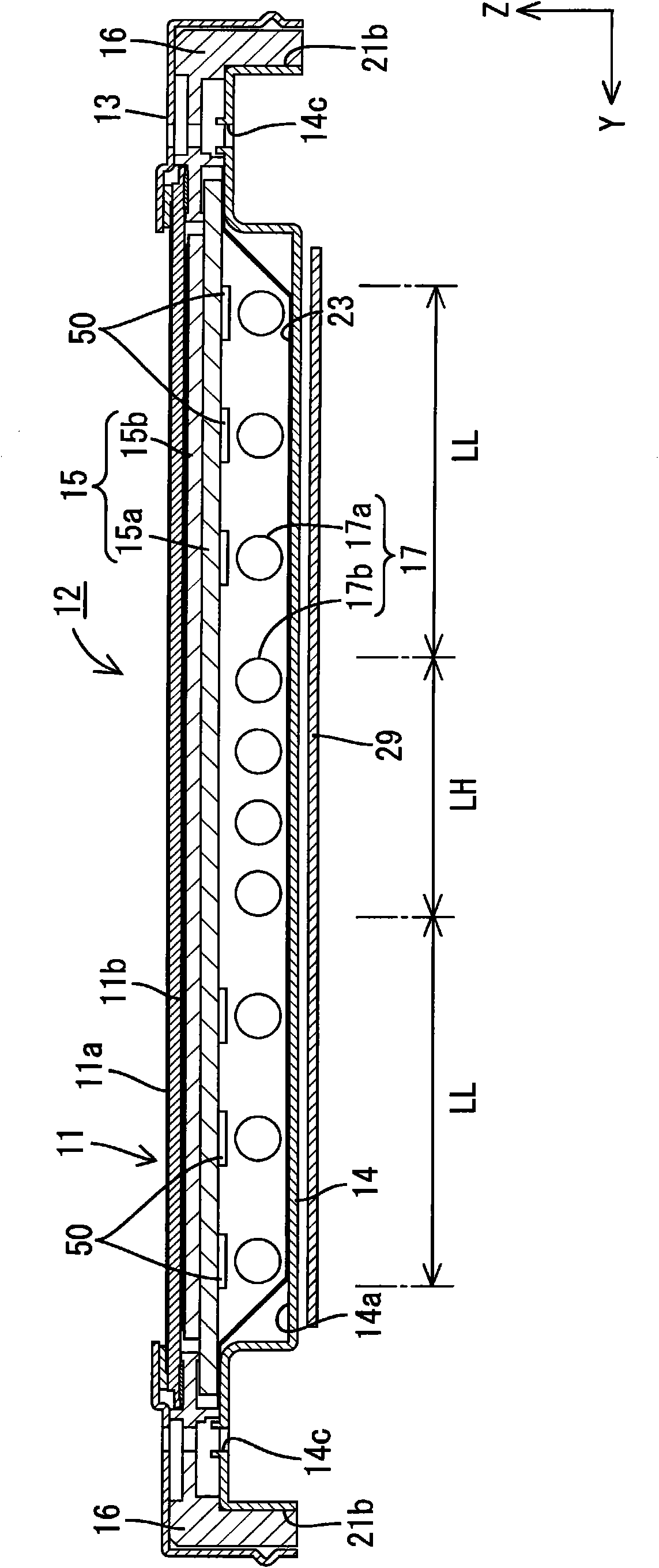 Illumination device, display device, and television receiver