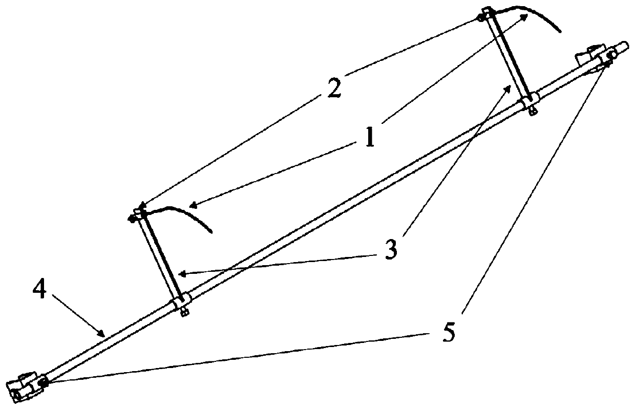 Combined temperature measuring frame and temperature measurement method in heat treatment furnace