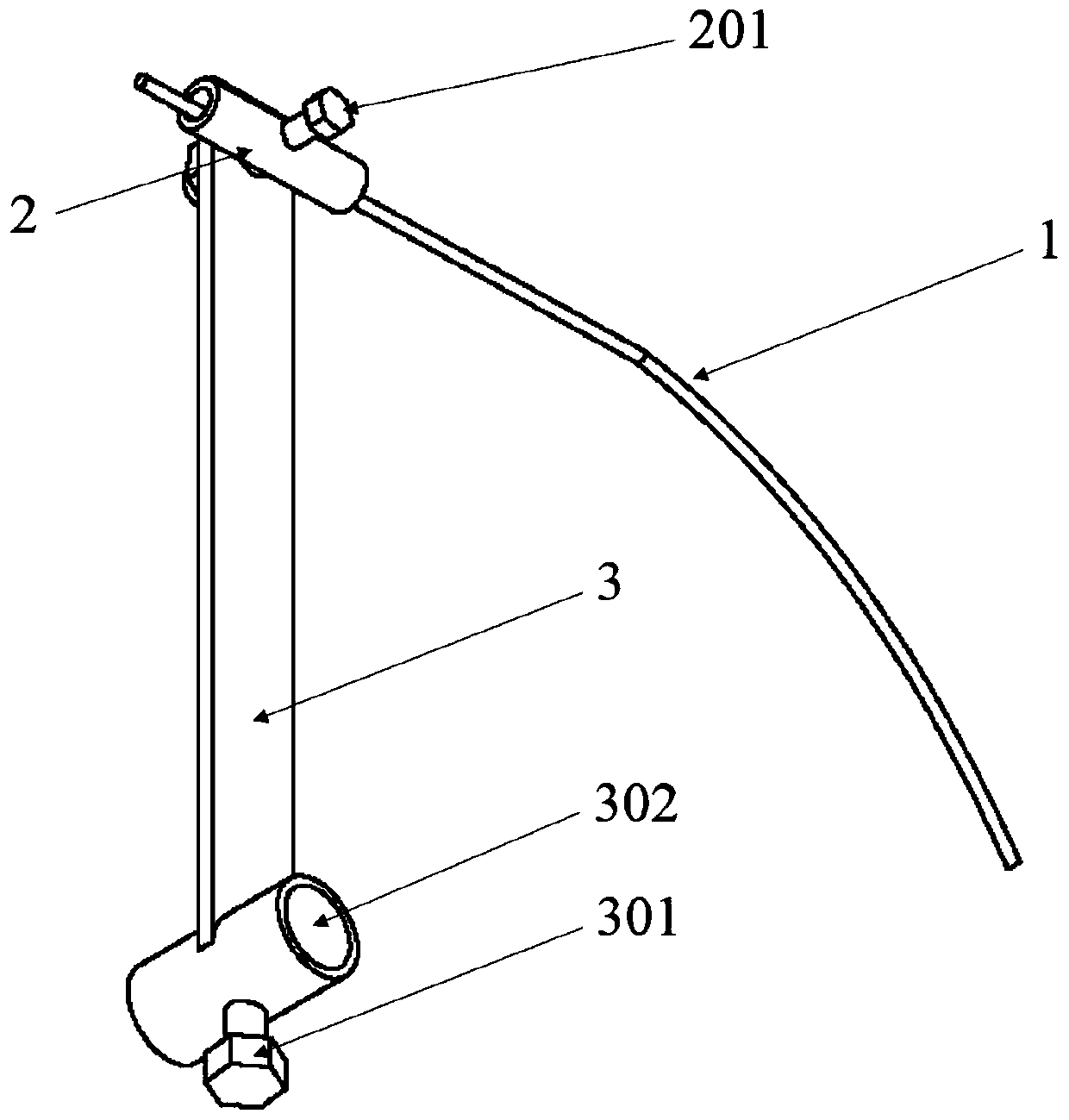 Combined temperature measuring frame and temperature measurement method in heat treatment furnace