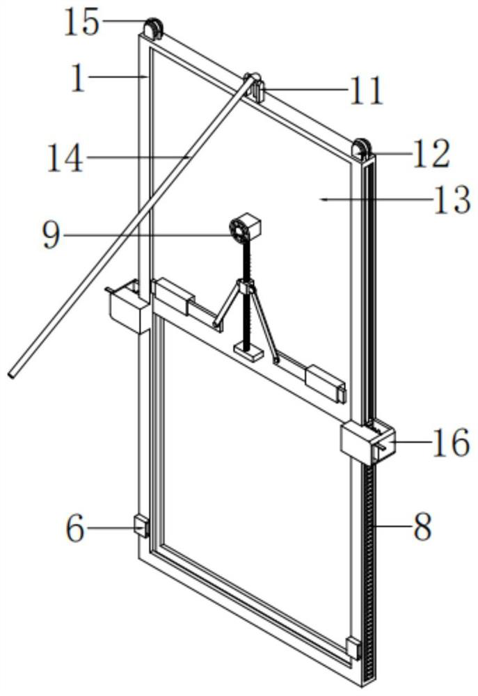 Automatic-falling gate type civil air defense door and window