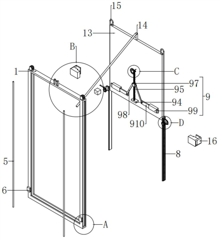 Automatic-falling gate type civil air defense door and window