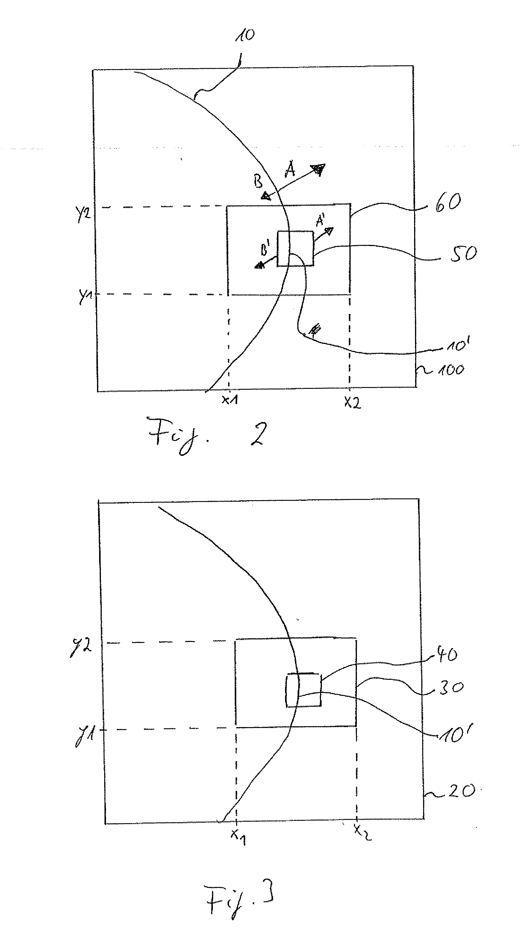 Determination of regions of an analytical image that are subject to vital movement