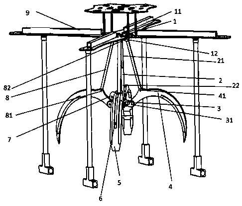 A small unmanned aerial vehicle adjustable bird claw type mechanical gripper device