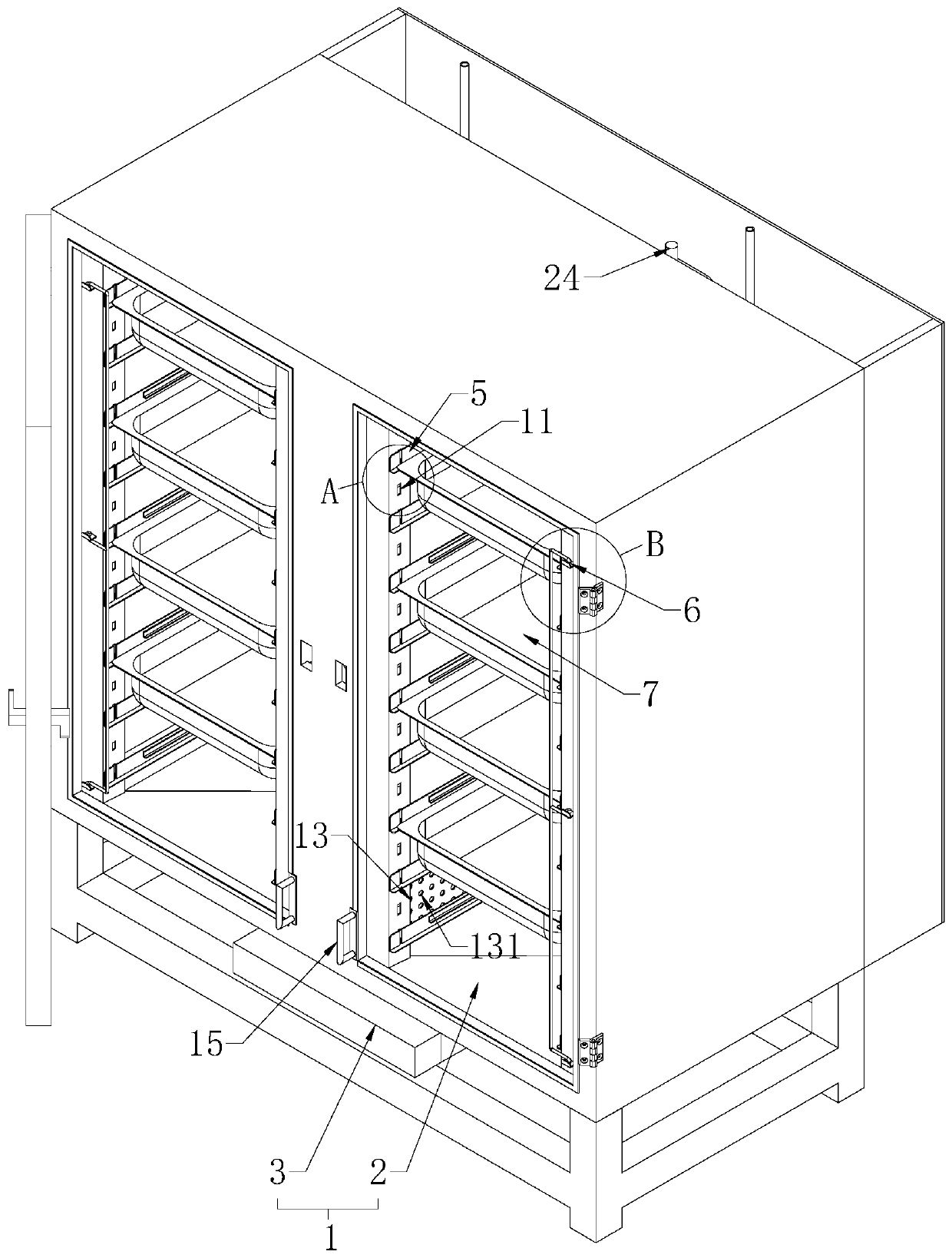 Parallel type steaming box