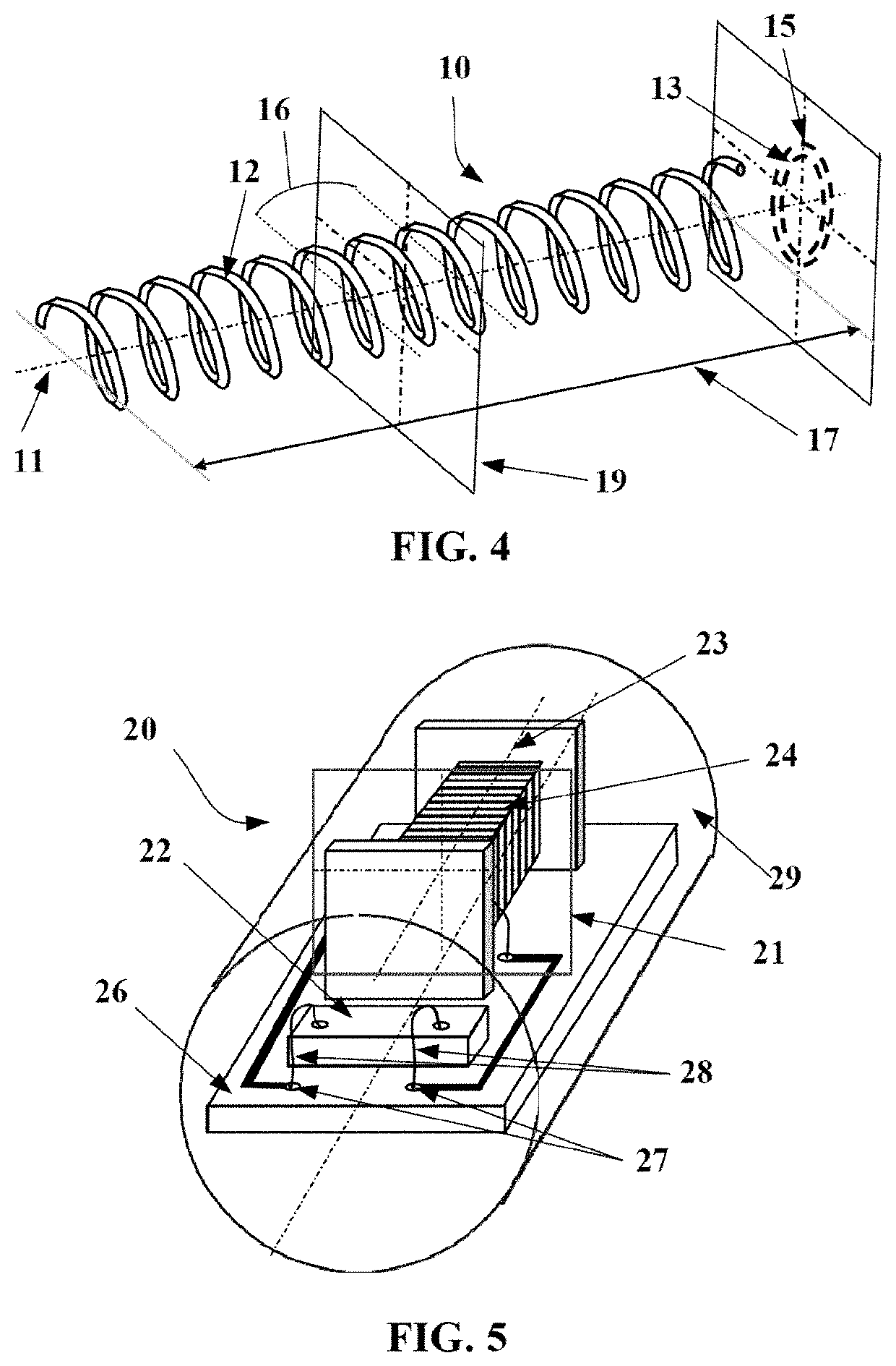 Radiofrequency communication module for a tire