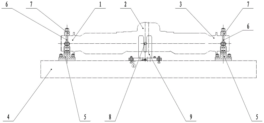 Fixture and method for processing half-shaft casing holes at both ends of rear axle housing in vehicle