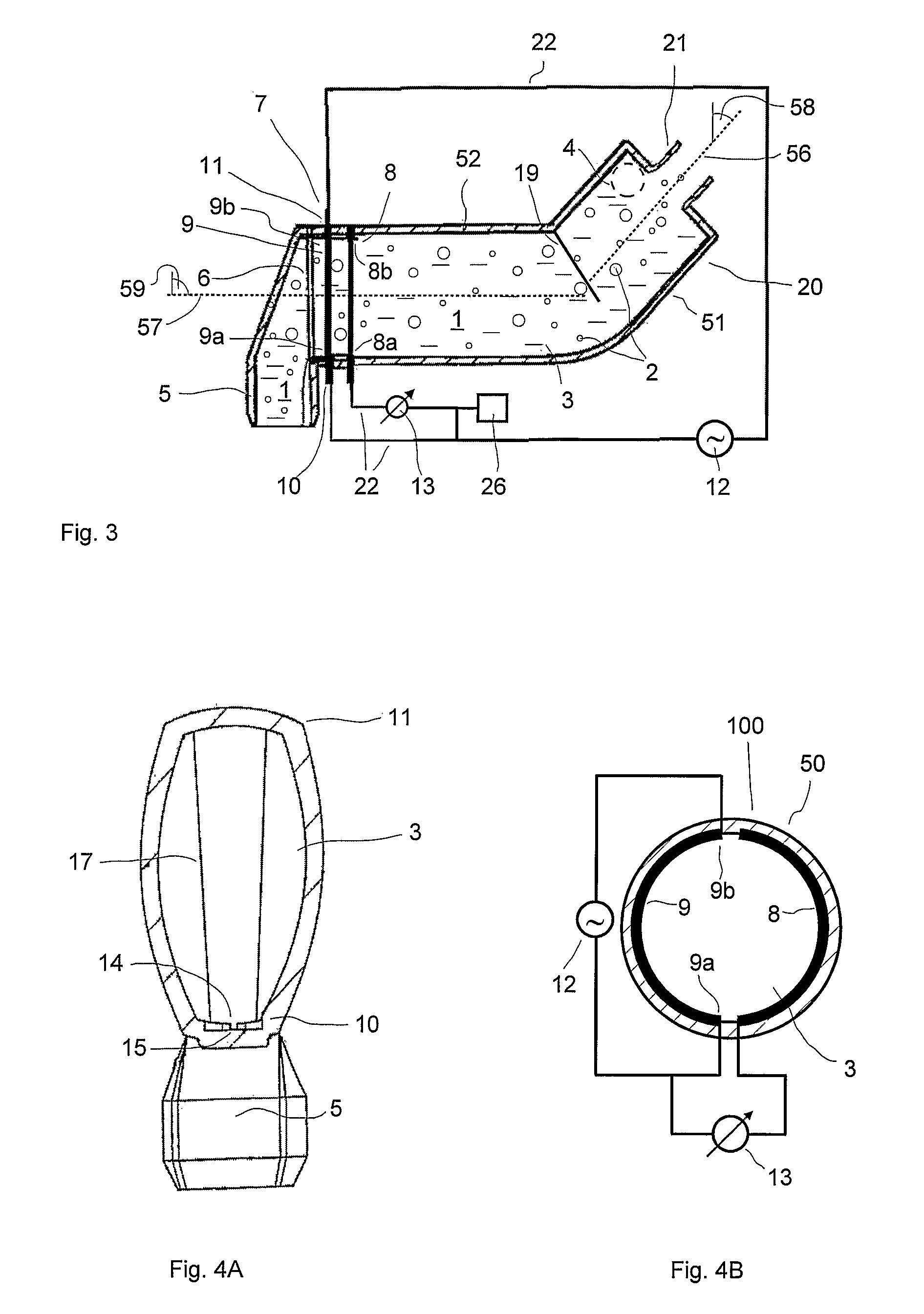 Device and method for measuring amounts of milk in particular during the milking process