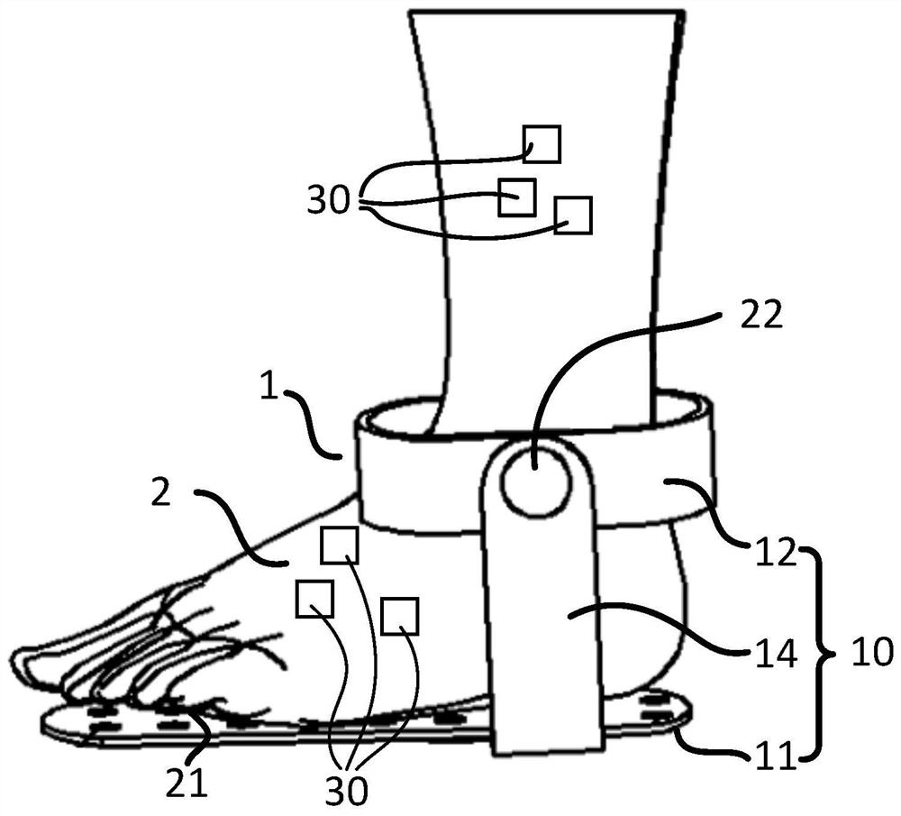 Foot sole wearable device and motion control method