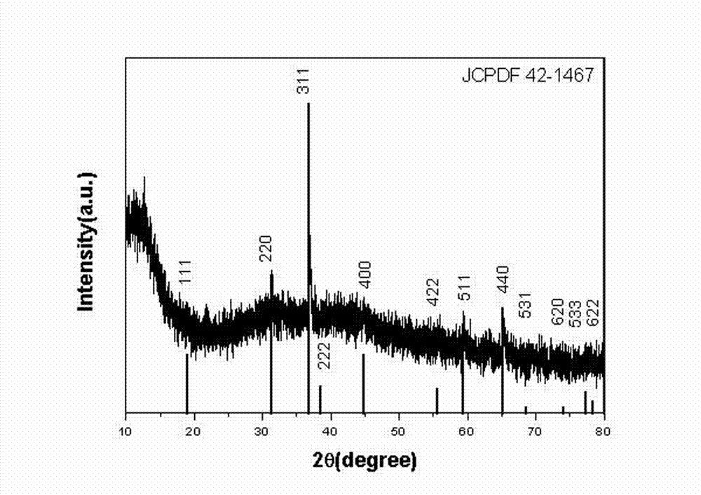 Method for preparing multi-tunnel cobaltosic oxide flower-like microspheres by solvothermal method