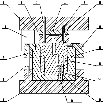 Extruding method and mould for high-strength low carbon steel round head rivet