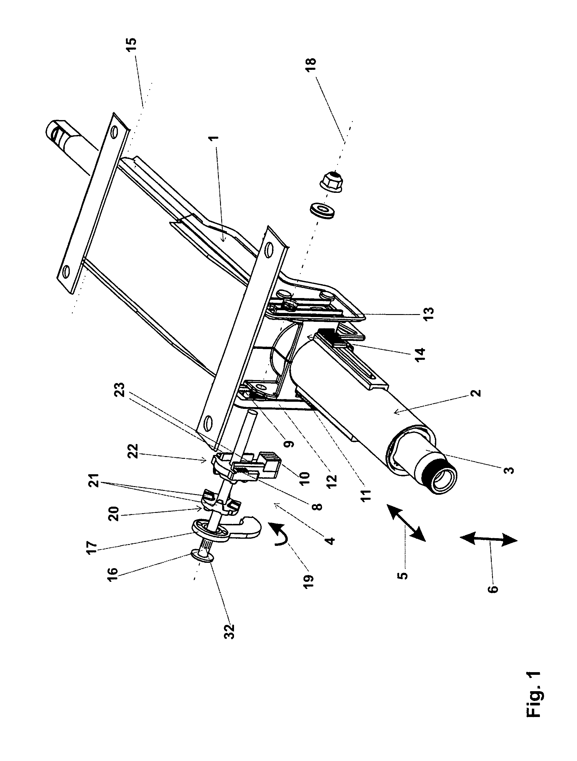 Adjustable steering column for a motor vehicle