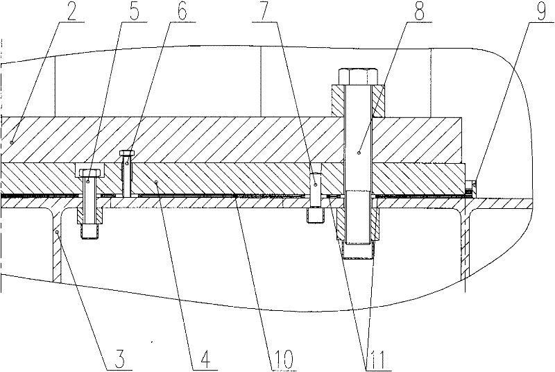 Installation structure body for main reducer of roller mill and application method thereof