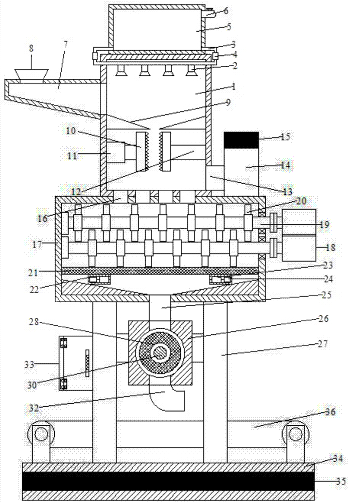 Construction waste treatment device