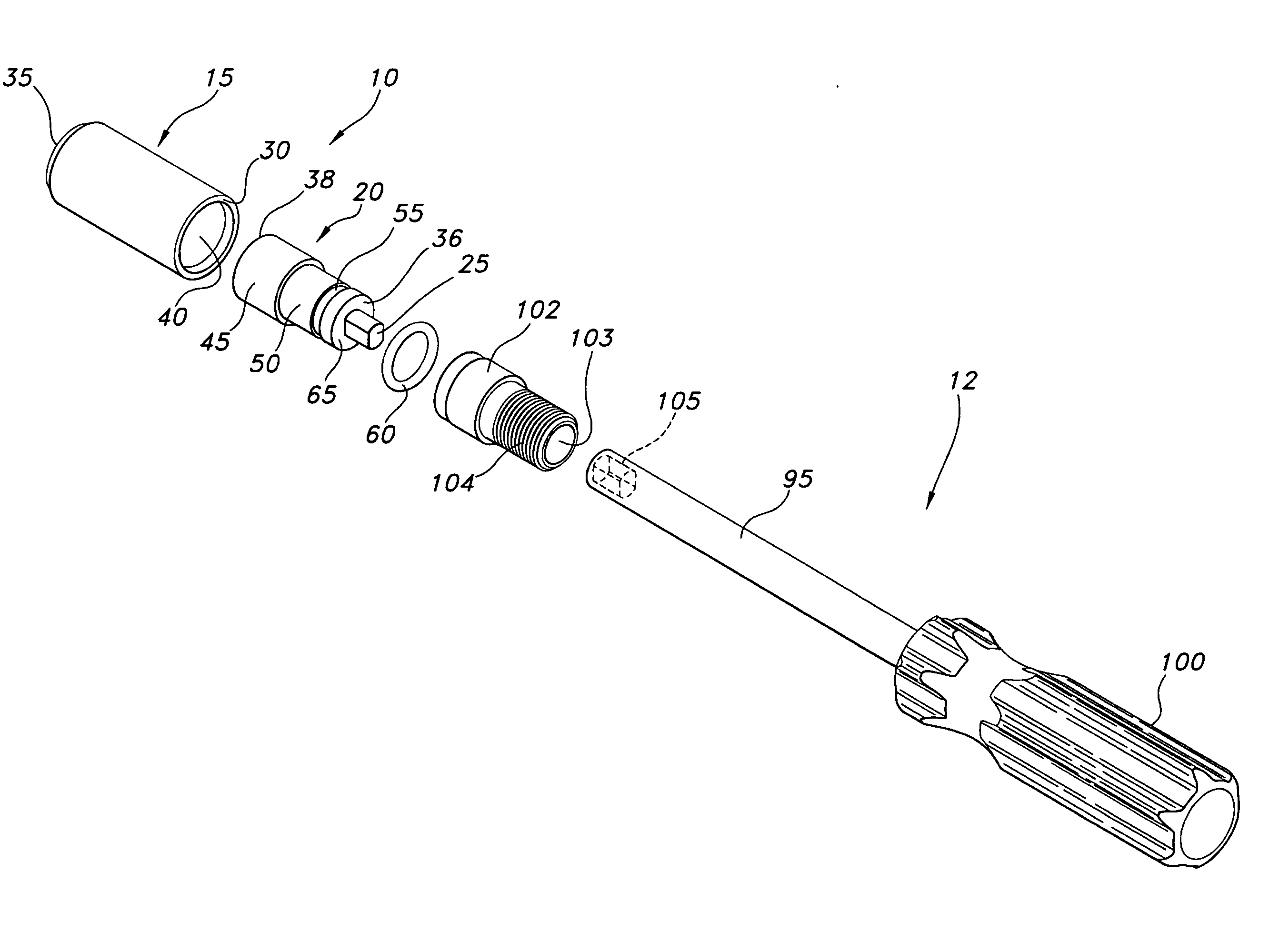 Locking terminator for CATV apparatus and method